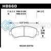 HAWK PERFORMANCE HB660B.661 09-14/16-18 NISSAN MAXIMA HPS 5.0 FRONT BRAKE PADS