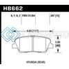 HAWK PERFORMANCE HB662F.587 10 HYUNDAI GENESIS COUPE (W/O BREMBO BREAKS) HPS STREET 15MM REAR BRAKE PADS