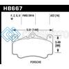 HAWK PERFORMANCE HB667U.622 09 PORSCHE 911 CARRERA S W/ IRON DISCS FRONT DTC-70 RACE BRAKE PADS