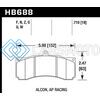 HAWK PERFORMANCE HB688Z.710 AP RACING/ALCON PERFORMANCE CERAMIC RACING FRONT BRAKE PADS W/0.710IN THICKNESS