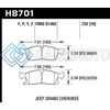 HAWK PERFORMANCE HB701P.723 11-14 JEEP GRAND CHEROKEE (W/ 330MM/350MM FRONT ROTORS) SUPER DUTY FRONT BRAKE PADS