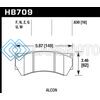 HAWK PERFORMANCE HB709B.630 HPS 5.0 BRAKE PADS FERRO-CARBON BLACK POWDER COAT 16MM PAD THICKNESS