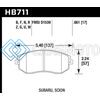HAWK PERFORMANCE HB711Q.661 DTC-80 13 SUBARU BRZ/13 LEGACY 2.5I/13 SCION FR-S FRONT RACE BRAKE PADS