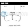 HAWK PERFORMANCE HB718B.654 AP RACING/ALCON HPS 5.0 BRAKE PADS