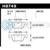 HAWK PERFORMANCE HB749N.648 13-14 BMW 328I/328I XDRIVE / 2014 428I/428I XDRIVE HP PLUS REAR BRAKE PADS