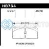 HAWK PERFORMANCE HB764G.628 AP RACING CP7555D70 DTC-60 AP RACING BRAKE PADS