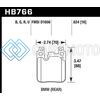HAWK PERFORMANCE HB766B.624 12-16 BMW 328I HPS 5.0 REAR BRAKE PADS
