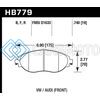 HAWK PERFORMANCE HB779F.740 15-16 AUDI S3 HPS STREET FRONT BRAKE PADS