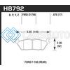 HAWK PERFORMANCE HB792Z.676 15 FORD F-150 PERFORMANCE CERAMIC STREET REAR BRAKE PADS