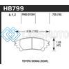 HAWK PERFORMANCE HB799B.597 14-16 TOYOTA HIGHLANDER HPS 5.0 REAR BRAKE PADS