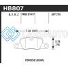 HAWK PERFORMANCE HB807B.587 2014 PORSCHE 911 HPS 5.0 REAR BRAKE PADS