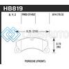 HAWK PERFORMANCE HB819B.614 11-13 PORSCHE CAYENNE HPS 5.0 FRONT BRAKE PADS