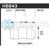 HAWK PERFORMANCE HB843B.604 2018 CHEVROLET CAMARO ZL1 HPS 5.0 FRONT BRAKE PADS