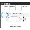 HAWK PERFORMANCE HB856F.667 09-15 HONDA PILOT HPS STREET FRONT BRAKE PADS