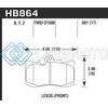 HAWK PERFORMANCE HB864F.661 13-17 LEXUS GS350/GS350 F SPORT / 12-17 LEXUS IS350 HPS STREET FRONT BRAKE PADS