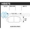 HAWK PERFORMANCE HB875B.666 14-17 ACURA RDX/RLX HPS 5.0 FRONT BRAKE PADS ( DOES NOT FIT CIVIC TYPE R)