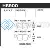 HAWK PERFORMANCE HB900B.572 16-17 HONDA CIVIC HPS 5.0 REAR BRAKE PADS