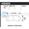 HAWK PERFORMANCE HB905B.646 18 PORSCHE 911 HPS 5.0 FRONT BRAKE PADS