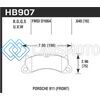 HAWK PERFORMANCE HB907B.640 2016 PORSCHE 911 CARRERA S HPS 5.0 FRONT BRAKE PADS