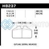 HAWK PERFORMANCE HB237M.480 FERRO-CARBON BLACK BRAKE PADS - 12.192MM PAD THICKNESS