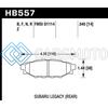 HAWK PERFORMANCE HB557B.545 2013-2014 SUBARU BRZ LTD (277MM FR DISC/SOLID RR DISC) HIGH PERF. STREET 5.0 REAR BRAKE PADS