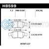HAWK PERFORMANCE HB599B.616 14-15 INFINITI Q60 HPS 5.0 FRONT BRAKE PADS