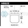 HAWK PERFORMANCE HB622U.490 WILWOOD DLS 6812 DTC-70 BRAKE PADS