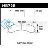 HAWK PERFORMANCE HB705P.776 CHEVY/GMC EXPRESS/SILVERADO/SAVANA/SIERRA 15/25/35/4500 SUPERDUTY REAR STREET BRAKE PADS