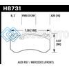 HAWK PERFORMANCE HB731B.620 15-17 AUDI RS7 / 14-15 MERCEDES G63 AMG / SL63 AMG HPS 5.0 STREET FRONT BRAKE PADS