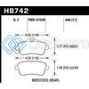 HAWK PERFORMANCE HB742B.690 12-15 MERCEDES-BENZ ML350/550 HPS 5.0 REAR BRAKE PADS