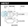 HAWK PERFORMANCE HB757B.758 AUDI 2013 A5 QUATTRO / 12-16 A6 QUATTRO/A7 QUATTRO/A8 QUATTRO HPS 5.0 FRONT BRAKE PADS