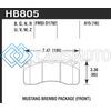 HAWK PERFORMANCE HB805D.615 2020 FORD MUSTANG 5.0L BULLITT FRONT ER-1 BRAKE PADS