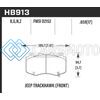 HAWK PERFORMANCE HB913Z.659 18-19 JEEP GRAND CHEROKEE PERFORMANCE CERAMIC STREET FRONT BRAKE PADS