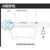 HAWK PERFORMANCE HB915B.664 16-18 PORSCHE MACAN HPS 5.0 STREET REAR BRAKE PADS