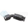 SNOW -6AN SNF-60645 45 DEGREE PTFE HOSE END (BLACK)