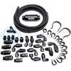 SNOW PERFORMANCE SNF-60801B 8AN BRAIDED STAINLESS FUEL LINE KIT - BLACK LINE