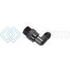 SNOW -8 SNF-60869 ORB TO -6AN 90 DEGREE SWIVEL FITTING (BLACK)