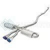 AFE 49-36621-L TAKEDA 3IN 304 SS CAT-BACK EXHAUST SYSTEM W/ BLUE TIPS 2017+ HONDA CIVIC SI 4DR I4 1.5L (T)
