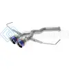 AFE 49-37012-L TAKEDA 3IN-2.5IN 304 SS AXLE-BACK EXHAUST W/BLUE FLAME TIP 19-20 HYUNDAI VELOSTER I4-1.6L(T)