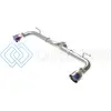 AFE 49-37014-L TAKEDA 2-1/2IN 304 SS AXLE-BACK EXHAUST W/ BLUE FLAME TIPS 14-18 MAZDA 3 L4 2.0L/2.5L