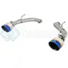 AFE 49-36130NM-L TAKEDA 2.5IN 304 SS AXLE-BACK EXHAUST W/ BLUE FLAME TIPS 16-18 INFINITI Q50 V6-3.0L (TT)