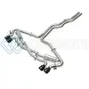 AFE 49-36448-B 20-22 AUDI RS6 AVANT V8 4L (TT) MACH FORCE-XP 3IN TO 2.5IN 304 SS CAT-BACK EXHAUST W/ BLACK TIP
