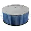 AFE 18-21404 MAGNUMFLOW AIR FILTERS ROUND RACING P5R A/F CHROME ASSY 14X6: BLK/BLUE E/M