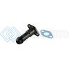 TURBOSMART TS-199-3008 38.1MM 10AN 75MM EXTENDED OIL DRAIN - BLACK