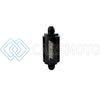 TURBOSMART TS-0402-1131 FPR BILLET INLINE FUEL FILTER 1.75IN OD 3.825IN LENGTH AN-8 MALE INLET - BLACK