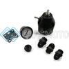 DEATSCHWERKS 6-2000-FRB-1010 DWR2000 AFPR + PRESSURE GAUGE + 10AN FITTINGS, ANODIZED BLACK