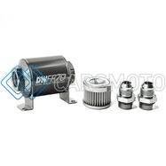 DEATSCHWERKS 8-03-070-010K-10 10AN, 10 MICRON, 70MM IN-LINE FUEL FILTER KIT
