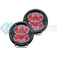 RIGID 36116 360-SERIES 4 INCH LED OFF-ROAD DRIVE BEAM RED BACKLIGHT  PAIR
