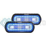 RIGID 53121 SR-L SERIES OFF-ROAD SPREADER POD 3 WIRE SURFACE MOUNT WITH BLUE HALO PAIR RIGID INDUSTRIES