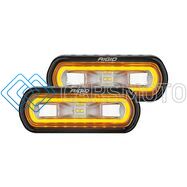 RIGID 53123 SR-L SERIES OFF-ROAD SPREADER POD 3 WIRE SURFACE MOUNT WITH AMBER HALO PAIR RIGID INDUSTRIES